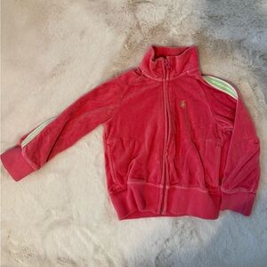 Ralph Lauren Kids Coral Velour Jacket